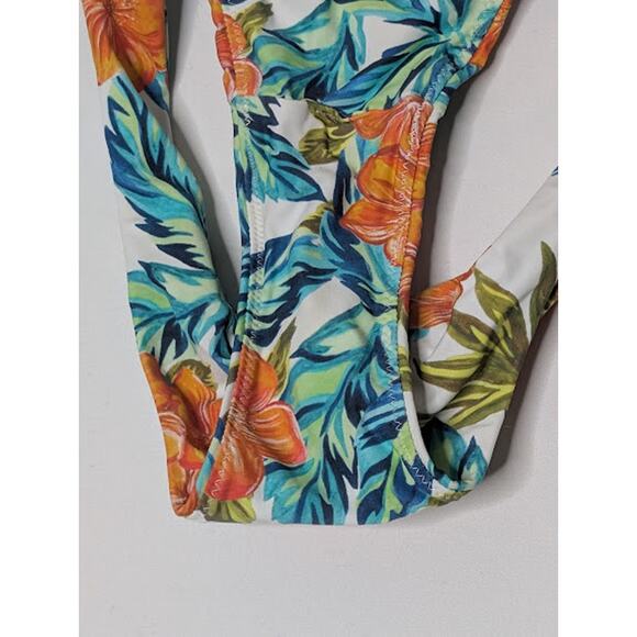 ONEILL Womens  Orange/ green Tropical bikini bottoms size Small - Picture 4 of 5
